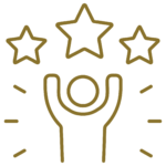 person and stars icon